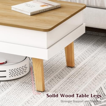 DMIDYLL Lift Top Coffee Table with Hidden Storage