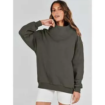 ANRABESS Womens Oversized Sweatshirts Turtleneck Pullover Long Sleeve Hoodies Tops 2024 Fall Fashion Preppy Outfits