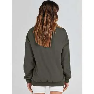 ANRABESS Womens Oversized Sweatshirts Turtleneck Pullover Long Sleeve Hoodies Tops 2024 Fall Fashion Preppy Outfits