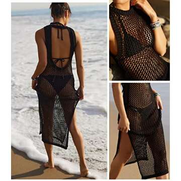 Elegant Crochet Swimsuit Cover Up for Women - Beach Ready