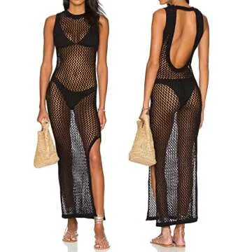 Elegant Crochet Swimsuit Cover Up for Women - Beach Ready