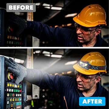 Skywin Head Lamps for Camping, Head Flashlight for Adults, Rechargeable Lightweight USB Camping Headlight, XPG+COB 3 LED 200 Lumen Camping Headlamps for Adults with Red Light IP44 Waterproof