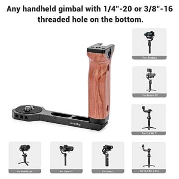 Shop SmallRig Wooden Left Side Handle for Enhanced Gimbal Control