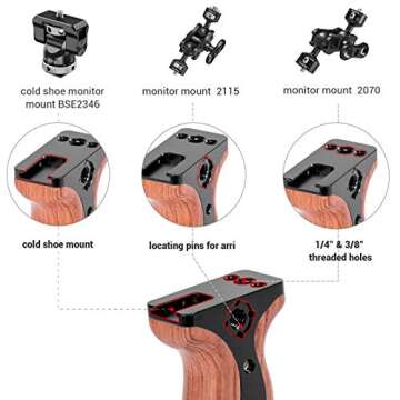 Shop SmallRig Wooden Left Side Handle for Enhanced Gimbal Control