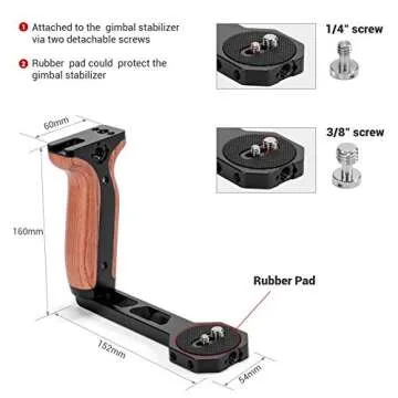 Shop SmallRig Wooden Left Side Handle for Enhanced Gimbal Control