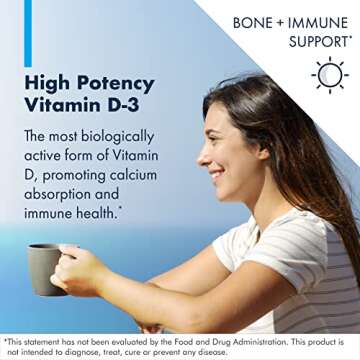 Metabolic Maintenance Vitamin D-3 10,000 IU - Easier Absorption D3 for Immune, Mood + Cardiovascular...
