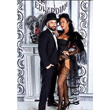 GRACEART Victorian Steampunk Bustle Skirt with Adjustable Waist