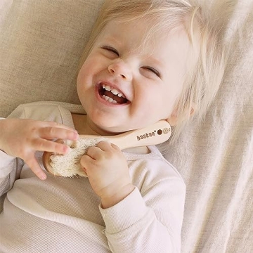 Haakaa Wooden Baby Hair Brush for Newborns and Toddlers