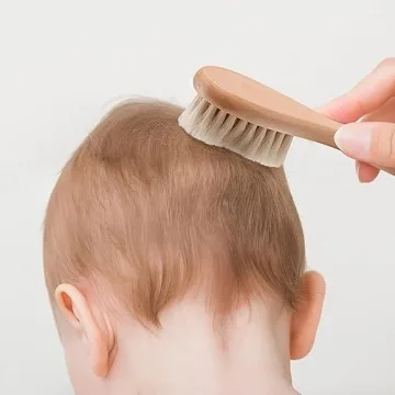 Haakaa Wooden Baby Hair Brush for Newborns and Toddlers