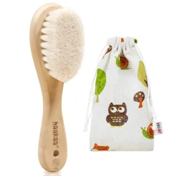 Haakaa Wooden Baby Hair Brush for Newborns and Toddlers