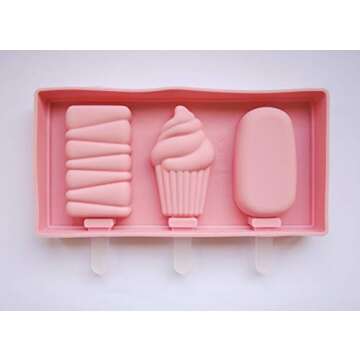 Silicone Cake Pop Mold with Reusable Sticks and Lid