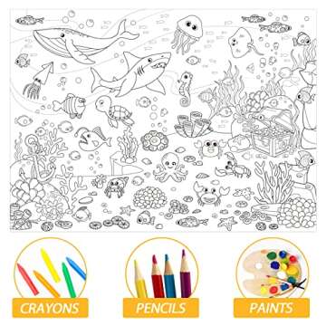 Under The Sea Giant Coloring Poster for Kids