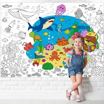 Under The Sea Giant Coloring Poster for Kids