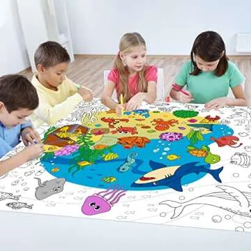 Under The Sea Giant Coloring Poster for Kids