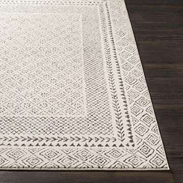 Livabliss Melodie Boho Farmhouse Area Rug,6'7" x 9',Beige