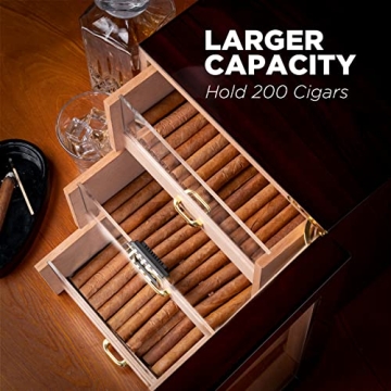 Woodronic LED Cigar Humidor for 100-150 Cigars