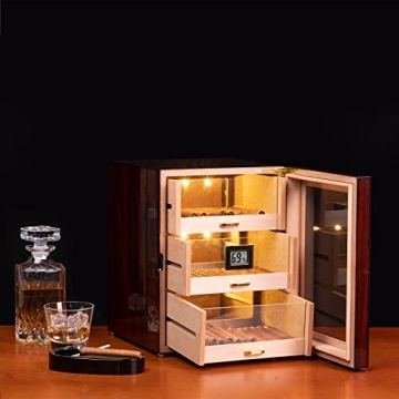 Woodronic LED Cigar Humidor for 100-150 Cigars