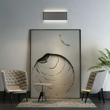 Ralbay 15.7in LED Black Wall Sconce 2-Pack Indoor Modern Black Wall Light Fixtures 14W LED Up and Down Black Bathroom Wall Lighting Fixtures Natural White Light 4500K