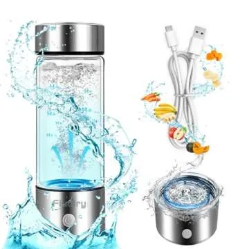 Hydrogen Water Bottle, Fiudiry Hydrogen Water Generator Improve Water Quality in 3 Minutes with Advanced SPE and PEM Technology Hydrogen Water Machine for Office, Travel and Daily Drinking
