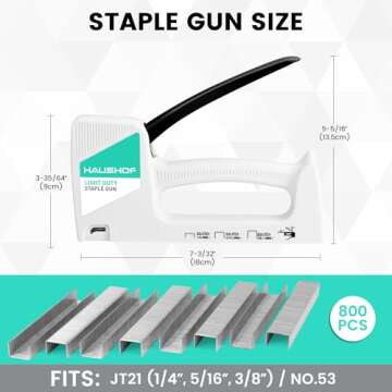 HAUSHOF Light Duty Staple Gun - Ergonomic and Versatile Tool