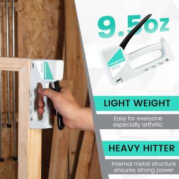 HAUSHOF Light Duty Staple Gun - Ergonomic and Versatile Tool