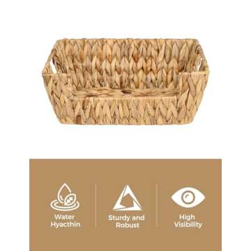 Handwoven Water Hyacinth Baskets for Storage Solutions