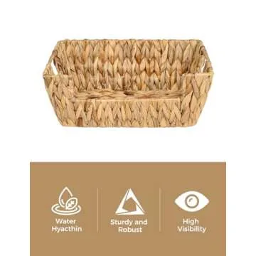 Handwoven Water Hyacinth Baskets for Storage Solutions