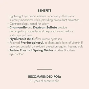 Avene Soothing Eye Contour Cream for Sensitive Skin 0.33 Oz