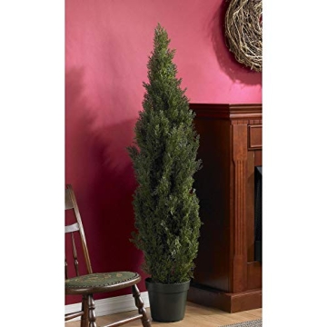 Nearly Natural 5ft Mini Cedar Pine Tree for Home Decor