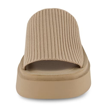 CUSHIONAIRE Women's Pim Knit Platform Sandals for Comfort
