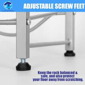 LIANTRAL WaterJug Holder 5 Gallon Water Bottle Storage Rack, 5-Tier, Silver