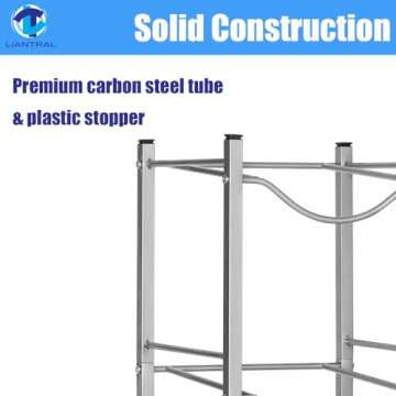 LIANTRAL WaterJug Holder 5 Gallon Water Bottle Storage Rack, 5-Tier, Silver