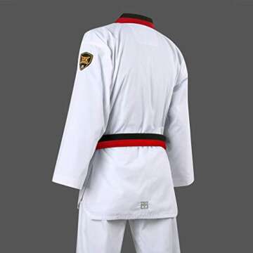 MOOTO Taekwondo MTX Basic Uniform Poom Dobok TKD WTF approvaled (160 (Height : 160~169cm)(5.24~5.54ft)