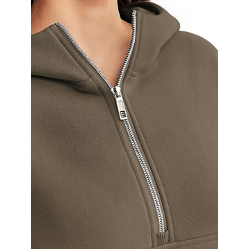 Trendy Queen Women's Half-Zip Pullover Sweatshirt - Cozy & Stylish