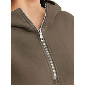 Trendy Queen Women's Half-Zip Pullover Sweatshirt - Cozy & Stylish