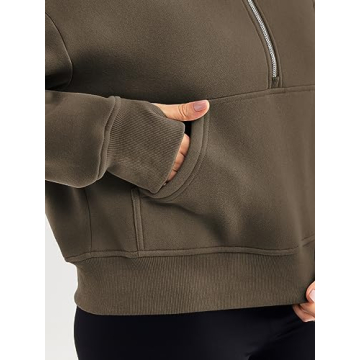 Trendy Queen Women's Half-Zip Pullover Sweatshirt - Cozy & Stylish