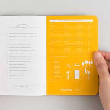 Letterfolk Restaurant Passport Journal — Pocket-sized Experience Book (3.5" W x 5.5" H)