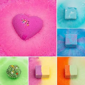 Colorful 10 Bath Bombs Gift Set for Kids & Adults