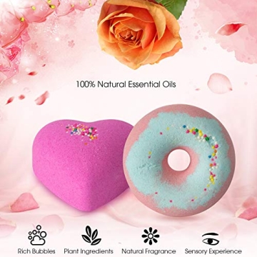 Colorful 10 Bath Bombs Gift Set for Kids & Adults