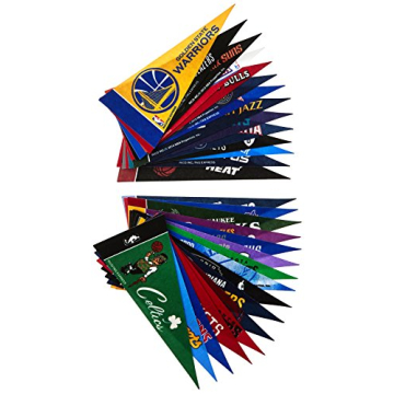 NBA Industries NBA Mini Pennant Set, Small, Black