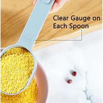 Recogwood 10-Piece Stackable Measuring Cup and Spoon Set