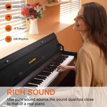 AODSK 88 Key Digital Piano - Perfect for Beginners and Beyond