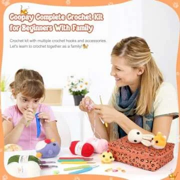 Coopay 58PCS Crochet Kit for Beginners with Ergonomic Hooks