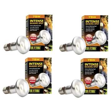 Exo Terra Sun-Glo Basking Infrared Spot Lamp, 75-Watt/120-Volt (4 Pack)