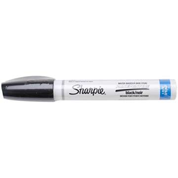 4 MARKERS: Sanford Sharpie Poster-Paint Markers Black Medium Point (35595)