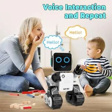 okk Robot Toys for Kids, Programmable Remote Control Robot, Interactive Toys with Coin Piggy Bank, Smart Robot with LED and Tray, Walking Talking Singing Dancing Robot Gift for Boys Girls