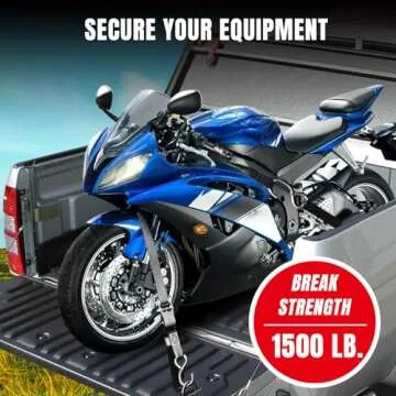 Jack Boss Ratchet Tie Down Straps Set,1500 lbs Break Strength, 1" x 15' Heavy Duty Ratchet Straps with 4X Soft Loops Padded Handles Coated S Hook, Fits for Moving Appliances Motorcycle ATV Truck,Black