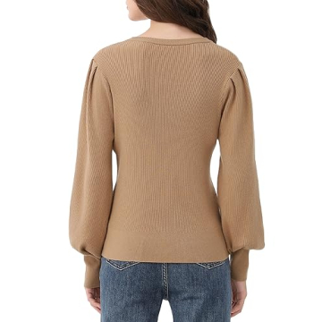 Tapata Women Pullover Sweater with Puff Sleeves