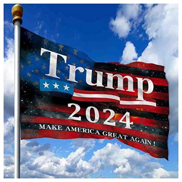 Trump 2024 Flag 3x5 ft with Brass Buttonholes