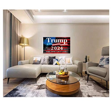 Trump 2024 Flag 3x5 ft with Brass Buttonholes